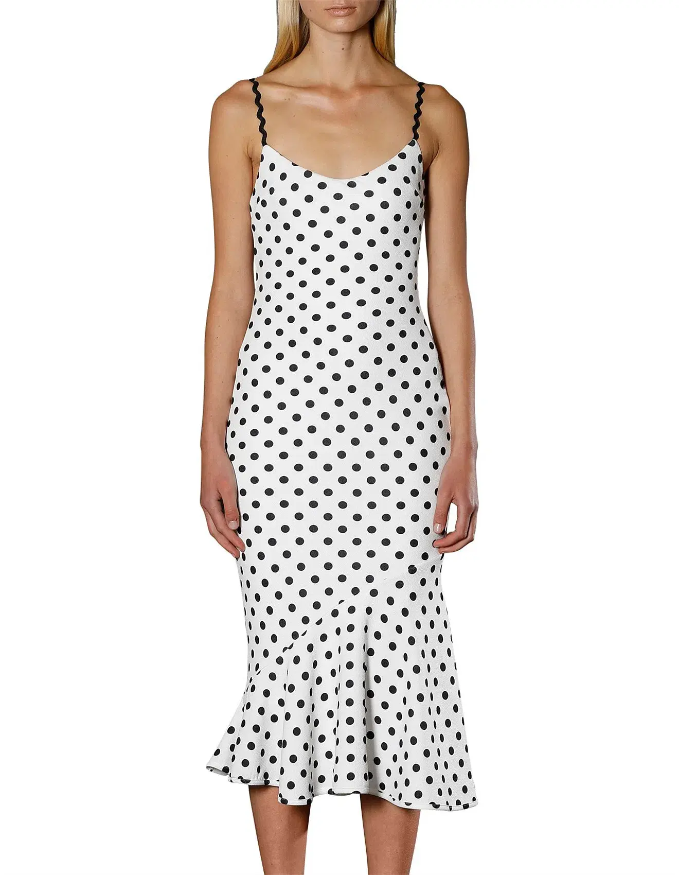 By Johnny Polka Bias Slip Dress Print Size 6 - Image 1