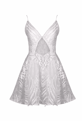 Thurley White Magic Mini Dress Size 6 - Image 1