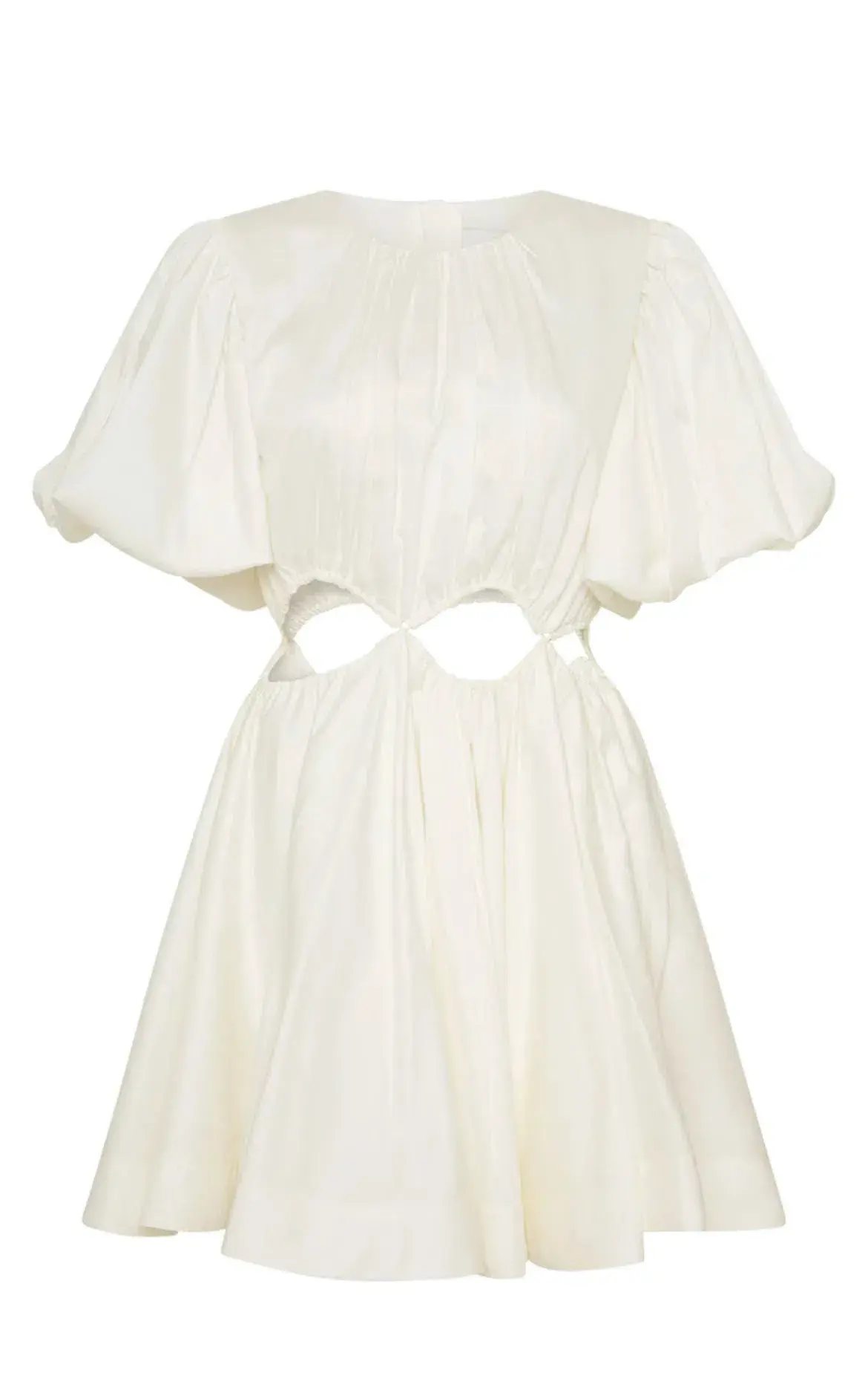 Aje Henriette Cut Out Mini Dress Ivory Size 6 - Image 4