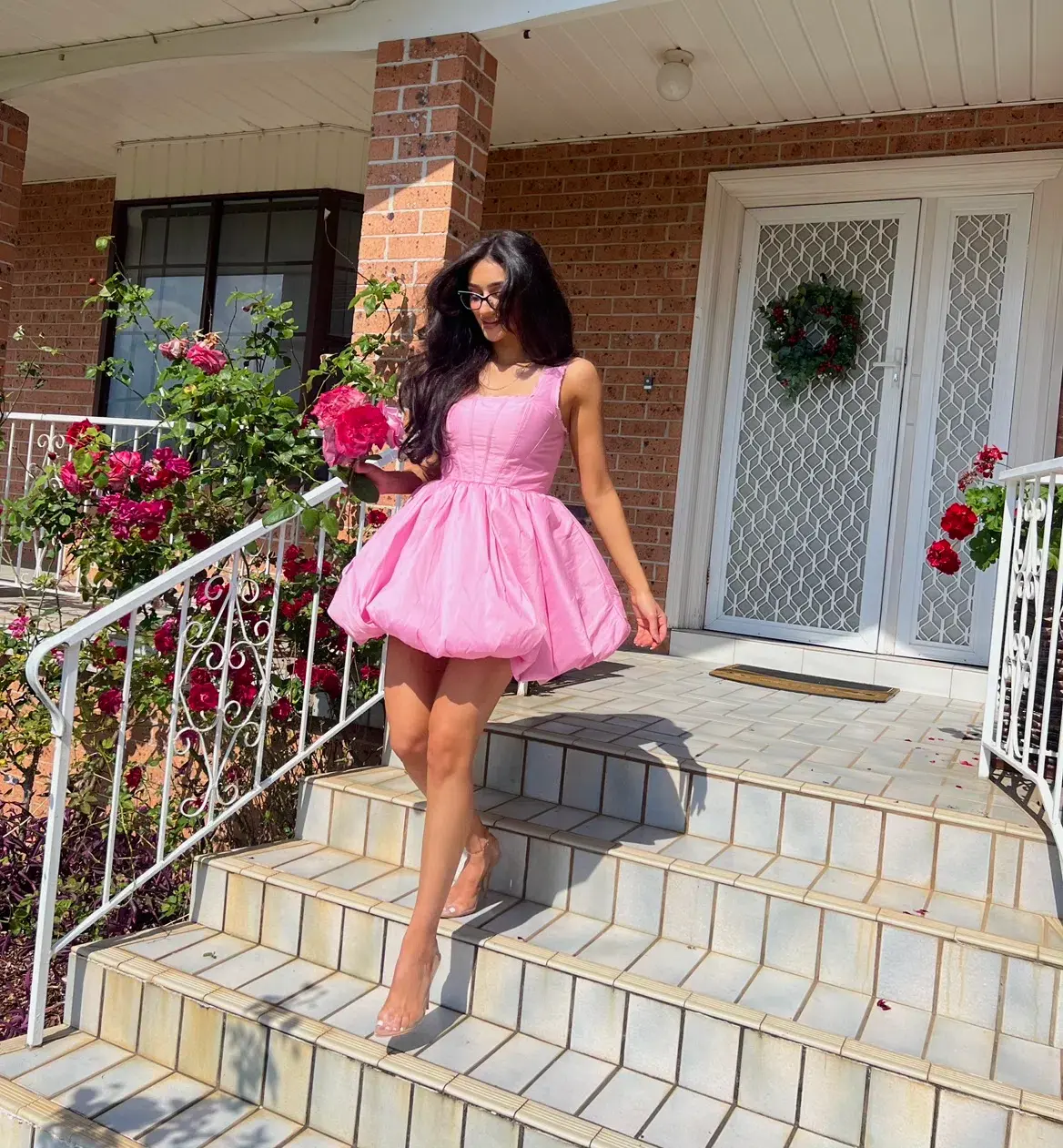 Aje Suzette Bubble Mini Dress Pink Size 8 - Image 3