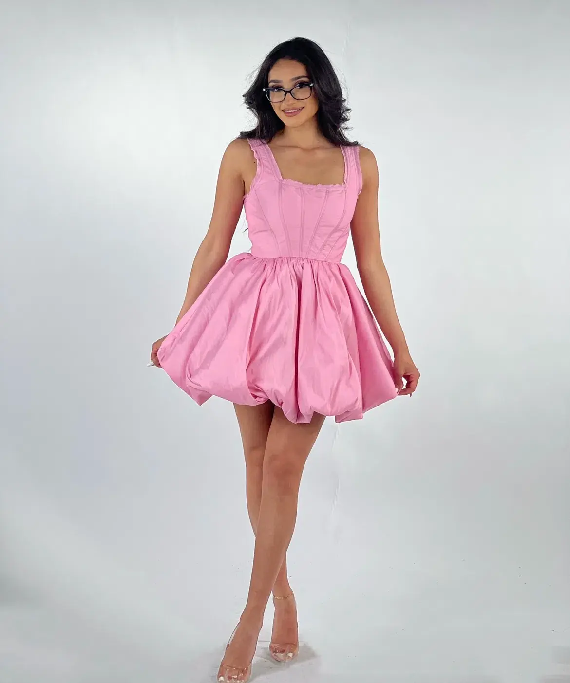 Aje Suzette Bubble Mini Dress Pink Size 8 - Image 1