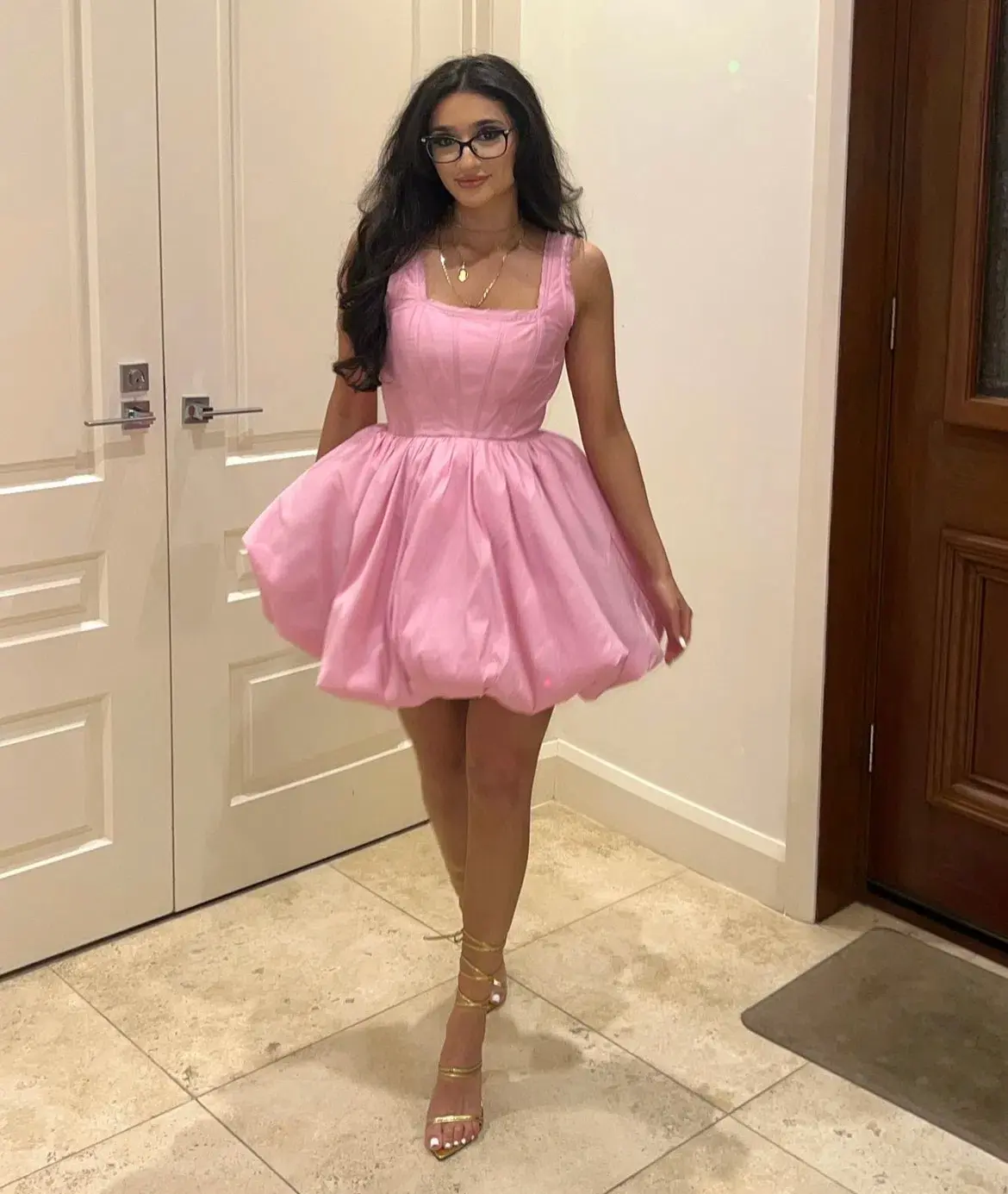 Aje Suzette Bubble Mini Dress Pink Size 8 - Image 2