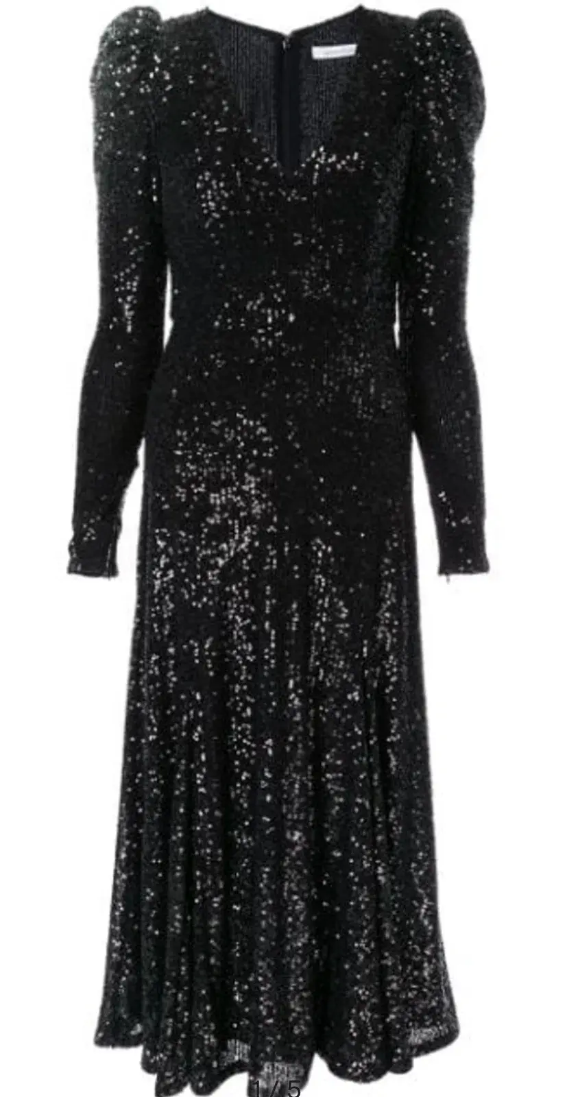 Rachel Gilbert Nancy Midi Black Dress Size 8 - Image 4