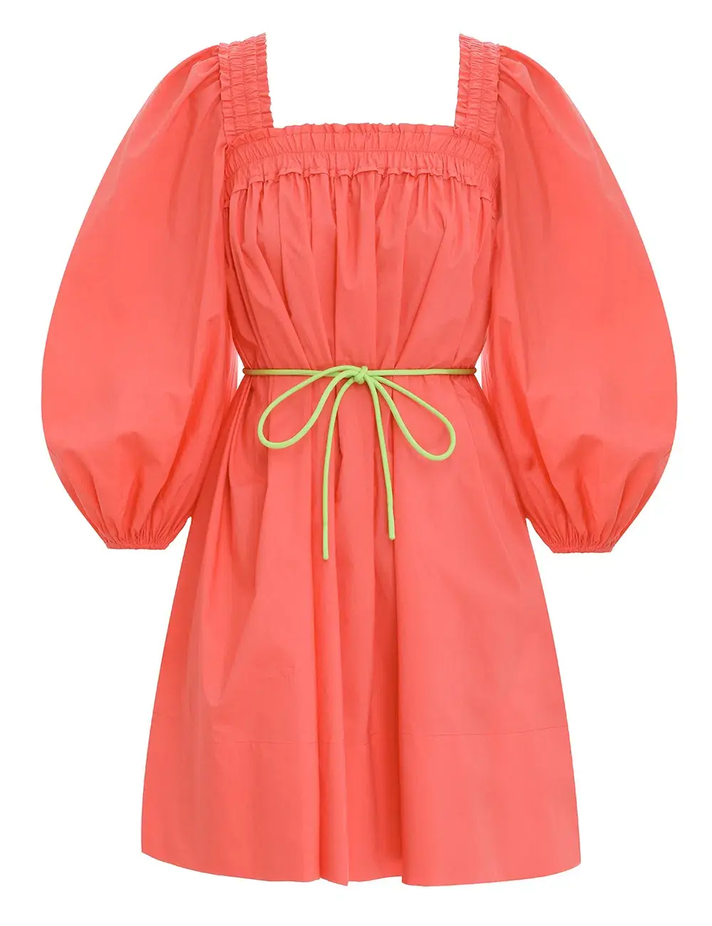 Zimmermann Coral Nina Smocked Mini Dress Red Size 0/Au 8 - Image 3
