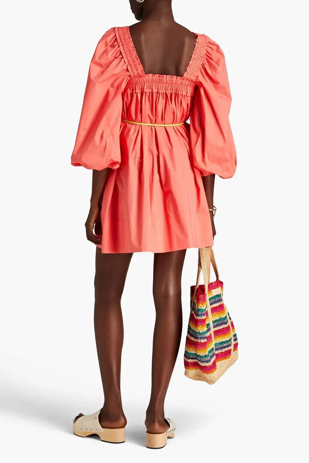 Zimmermann Coral Nina Smocked Mini Dress Red Size 0/Au 8 - Image 2
