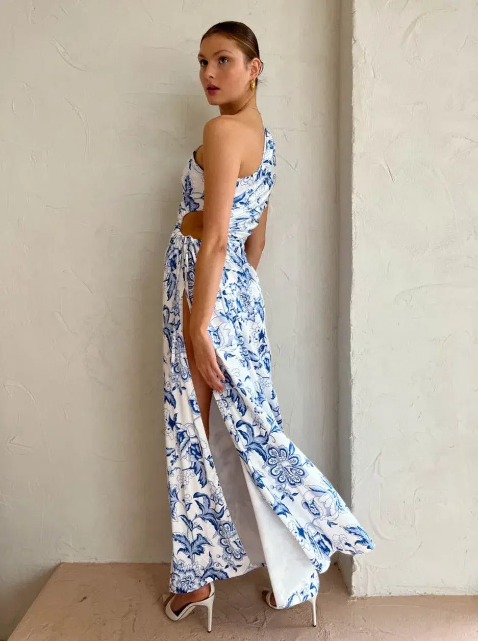 Sonya Maxi Dress in Blue Paisley Size  AU 14 - Image 4