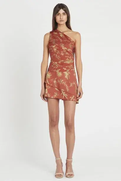Sir the Label Florentine Mini Dress Print Pink Size AU 10 - Image 1