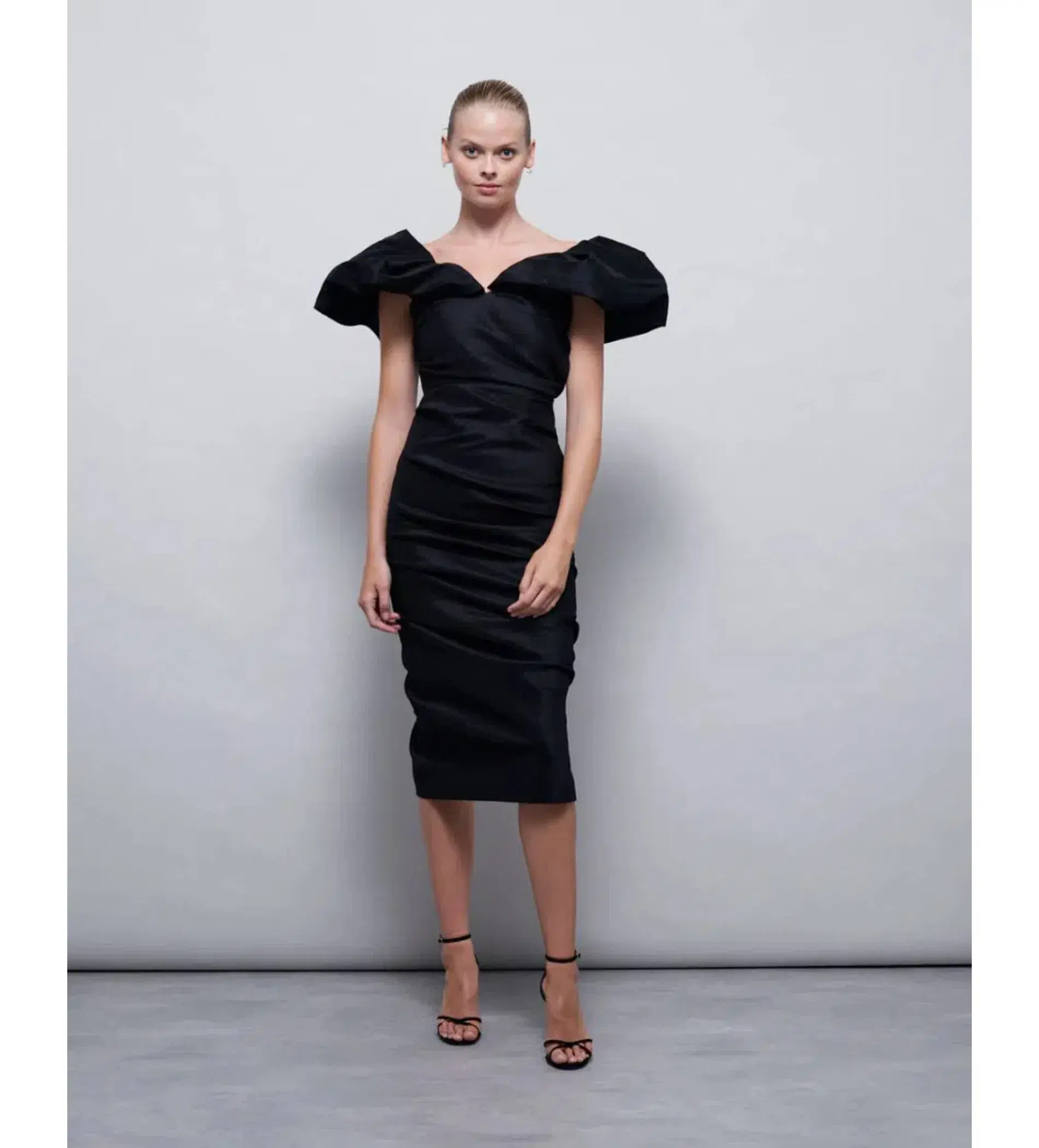 Rachel Gilbert Frey Midi Dress Black Size 14  - Image 2
