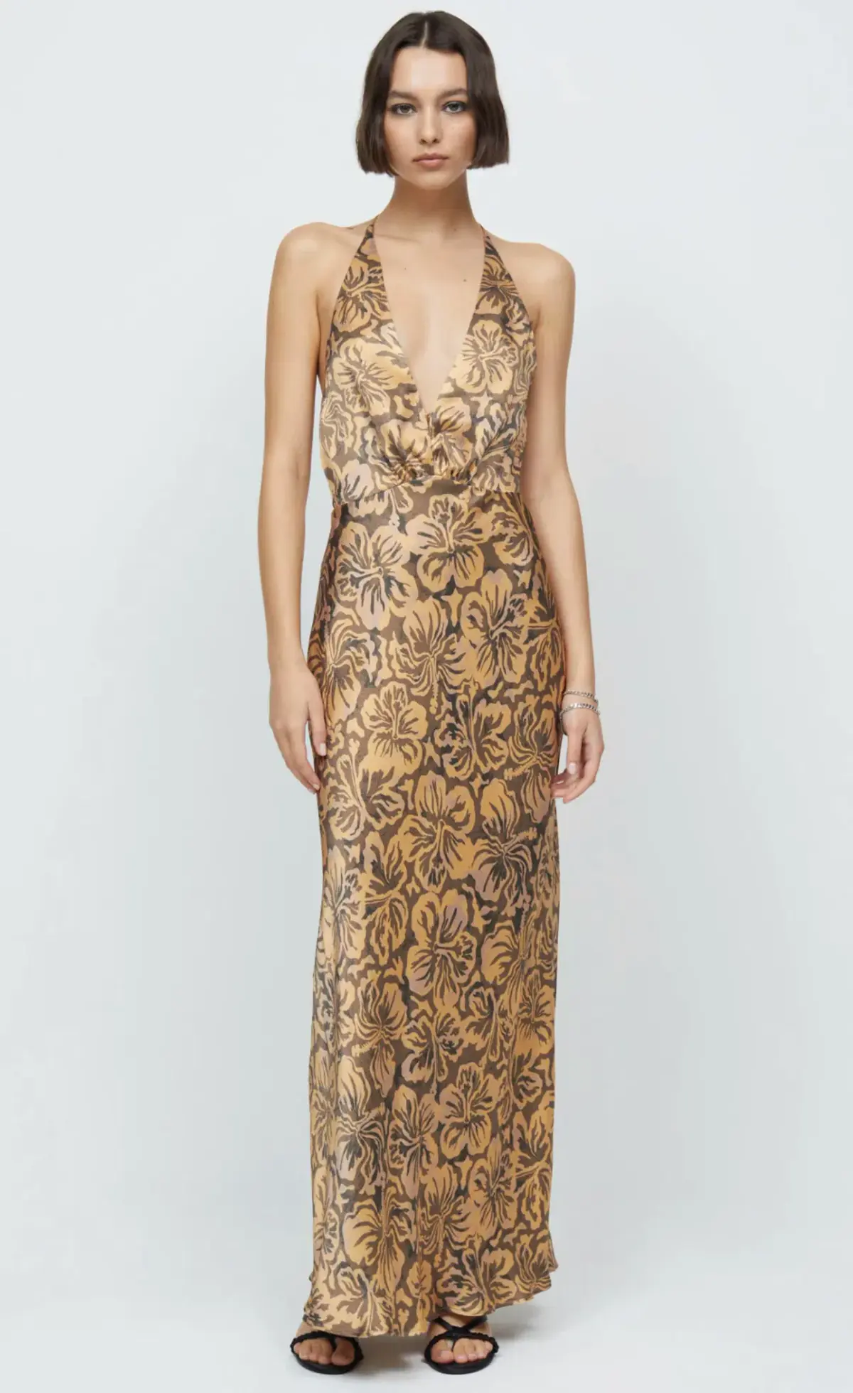 Bec & Bridge Samara Halter Maxi Brown Size AU 6 - Image 1