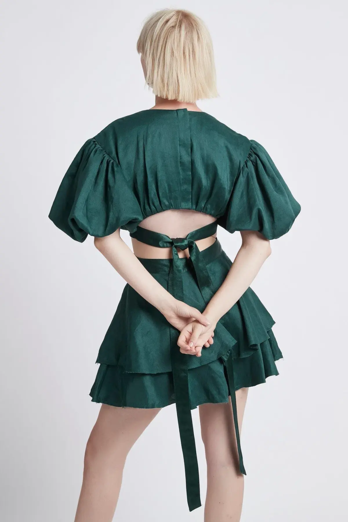 Aje Gracious Mini Dress Emerald Green Size AU 6 - Image 2