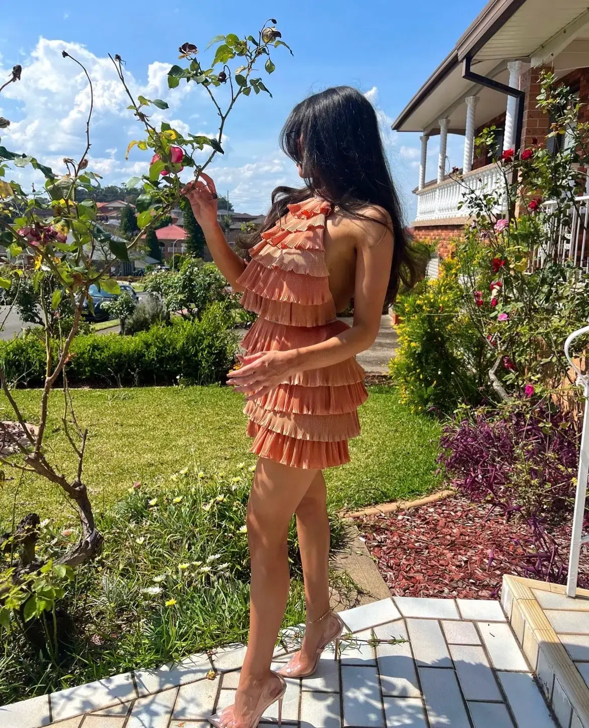 Eliya the Label Naveen Mini Dress Peach Size XS - Image 2