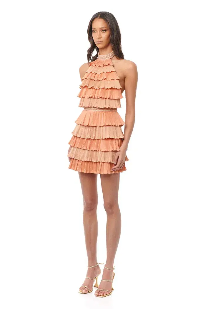 Eliya the Label Naveen Mini Dress Peach Size XS - Image 5