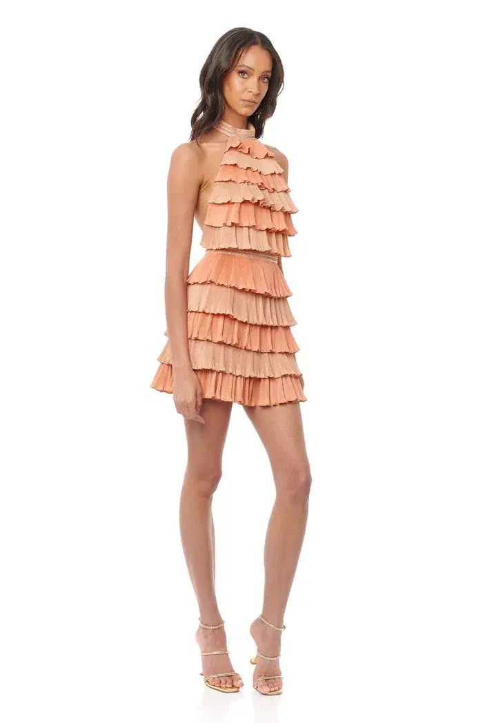 Eliya the Label Naveen Mini Dress Peach Size XS - Image 4