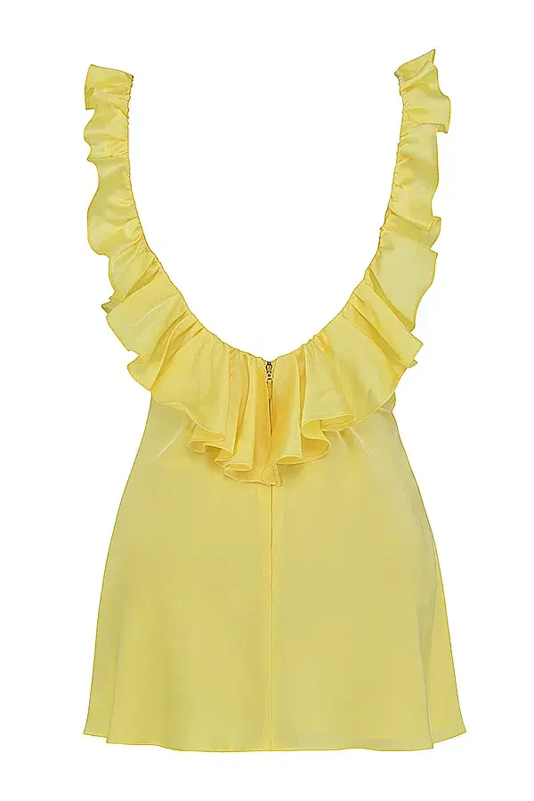 House of CB Tink Buttercup Mini Dress Yellow Size S / Au 8 for rent on The Volte - main image