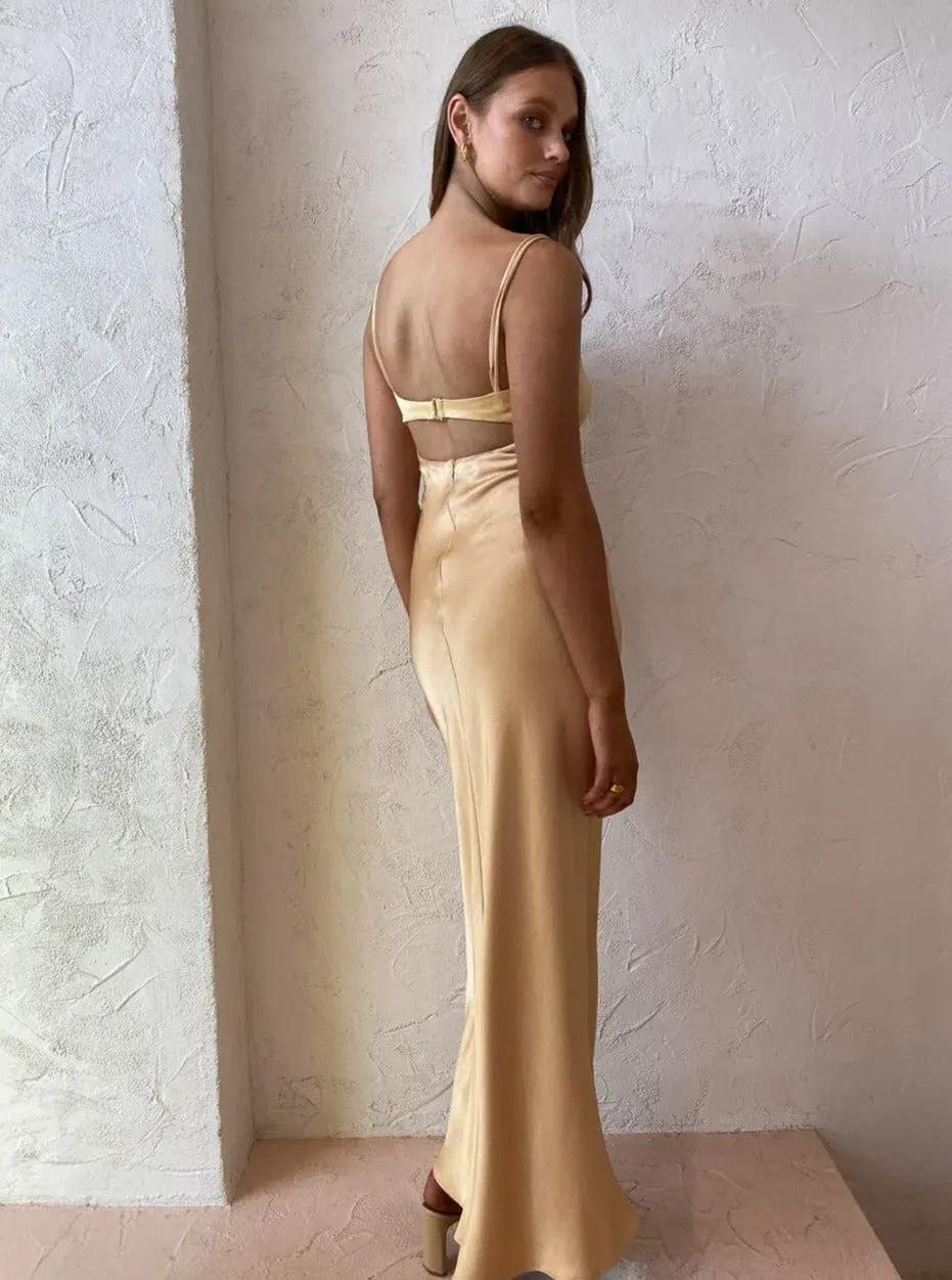 Bec & Bridge Carrie Maxi Dress in Yellow Gold Size 16 / 2XL - Image 2