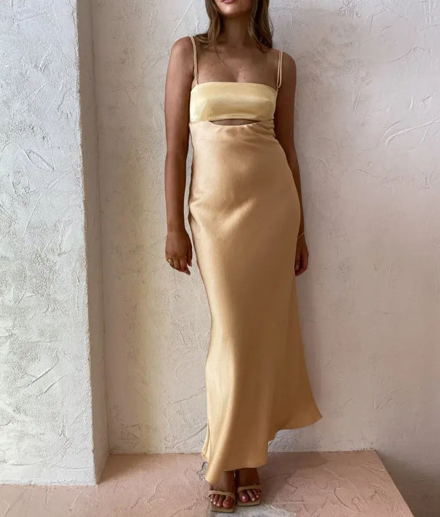 Bec & Bridge Carrie Maxi Dress in Yellow Gold Size 16 / 2XL - Image 1