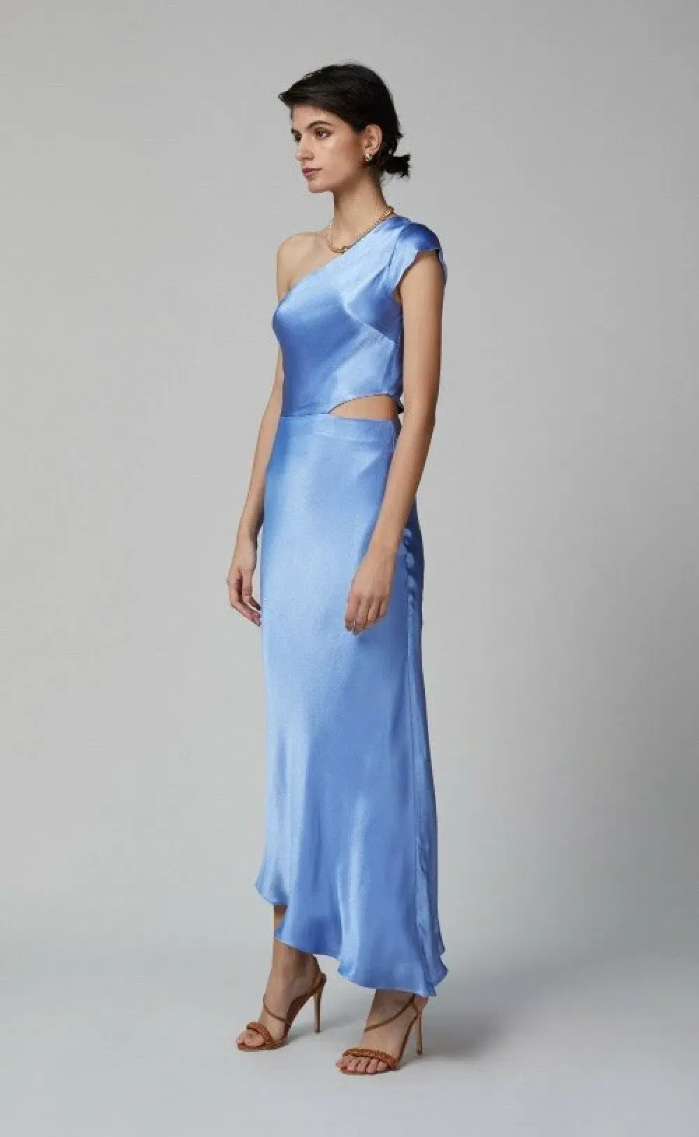 Bec & Bridge Delphine Asymmetrical Midi Dress Blue Size 14 / XL - Image 2