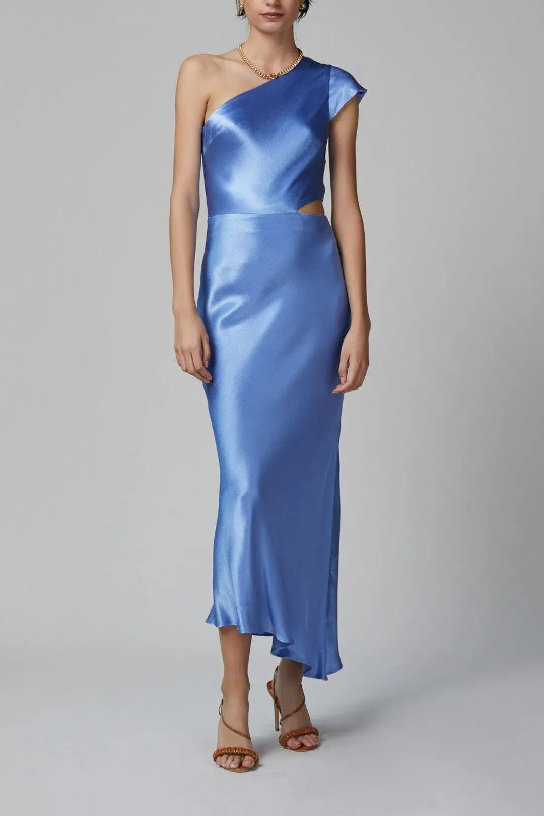 Bec & Bridge Delphine Asymmetrical Midi Dress Blue Size 14 / XL - Image 1