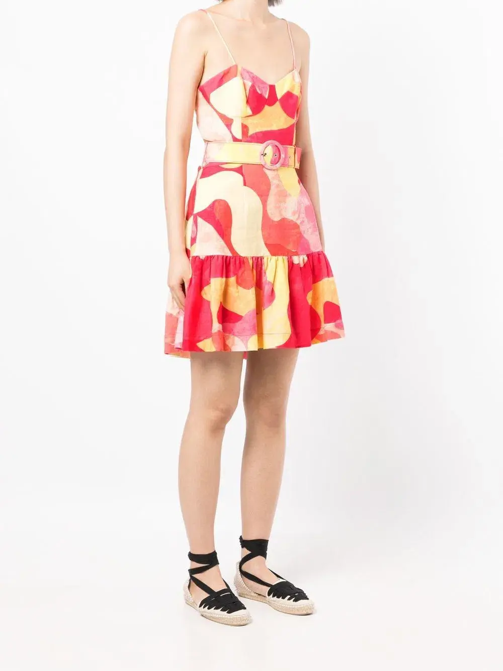 Rebecca Vallance Toretta Cut Out Mini Dress Print Size 10 - Image 1