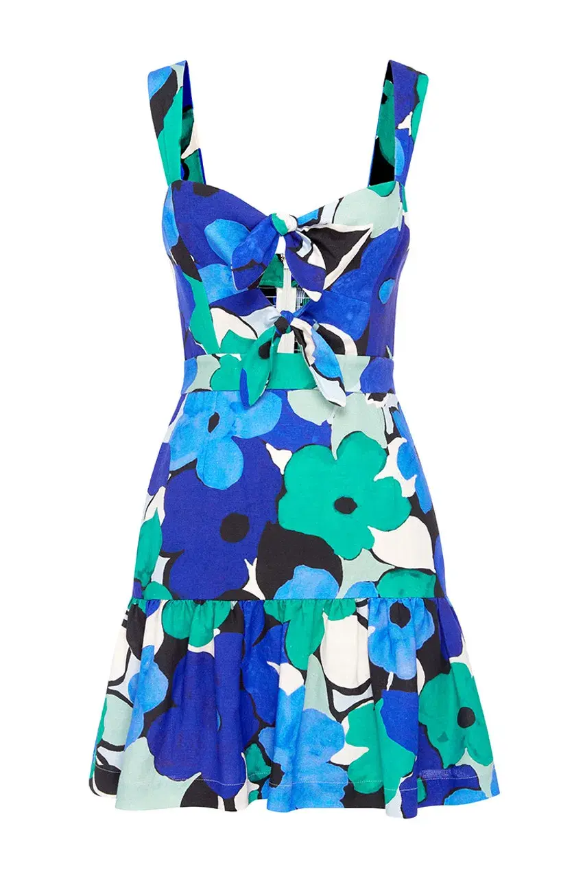 Rebecca Vallance Puglia Mini Dress Floral Size 10 - Image 4