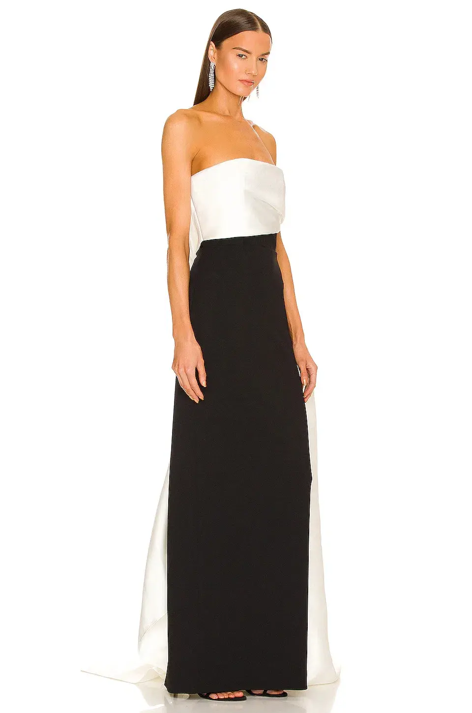Solace London The Kinsley Maxi Dress in Black/Cream Size 10 - Image 2