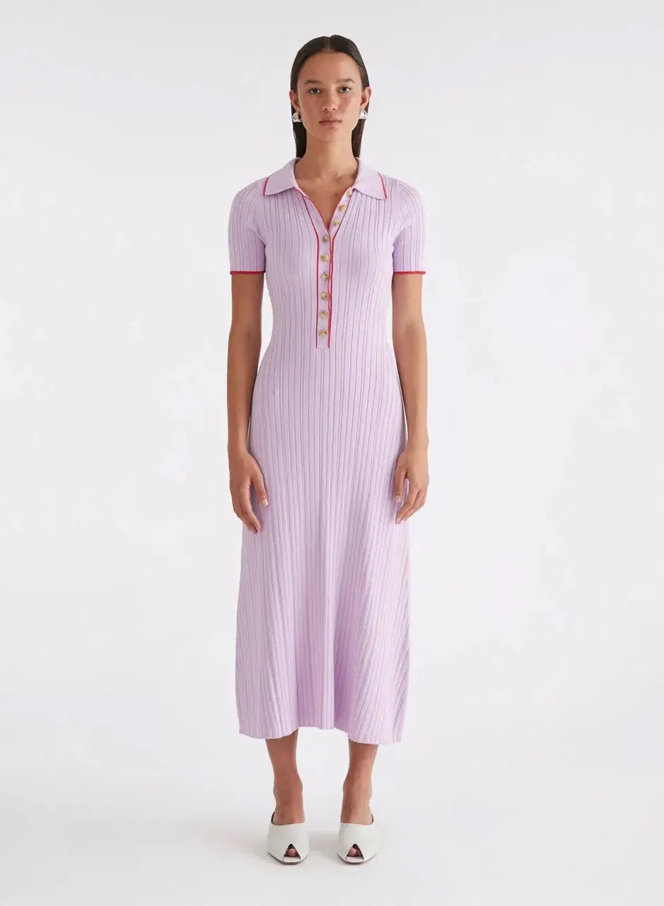 Anna Quan Laurel Penelope Midi Lilac Orchid Dress Size AU 8 for rent on The Volte - main image