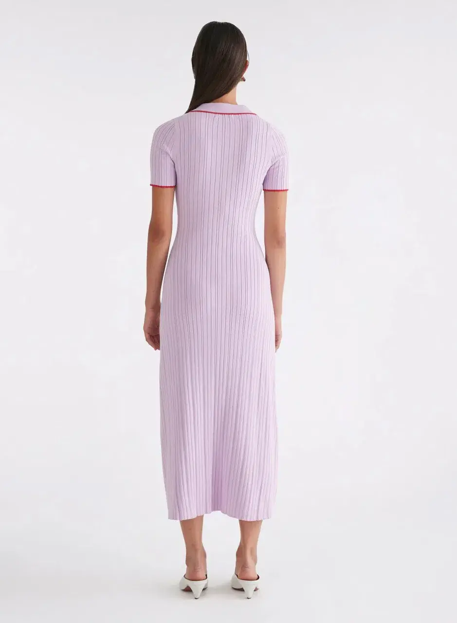 Anna Quan Laurel Penelope Midi Lilac Orchid Dress Size AU 8 - Image 5