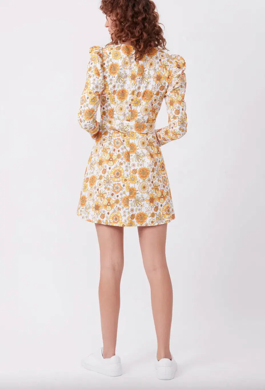 Torannce Edie Mini Dress Vintage Floral Yellow Size AU 8 for rent on The Volte - main image
