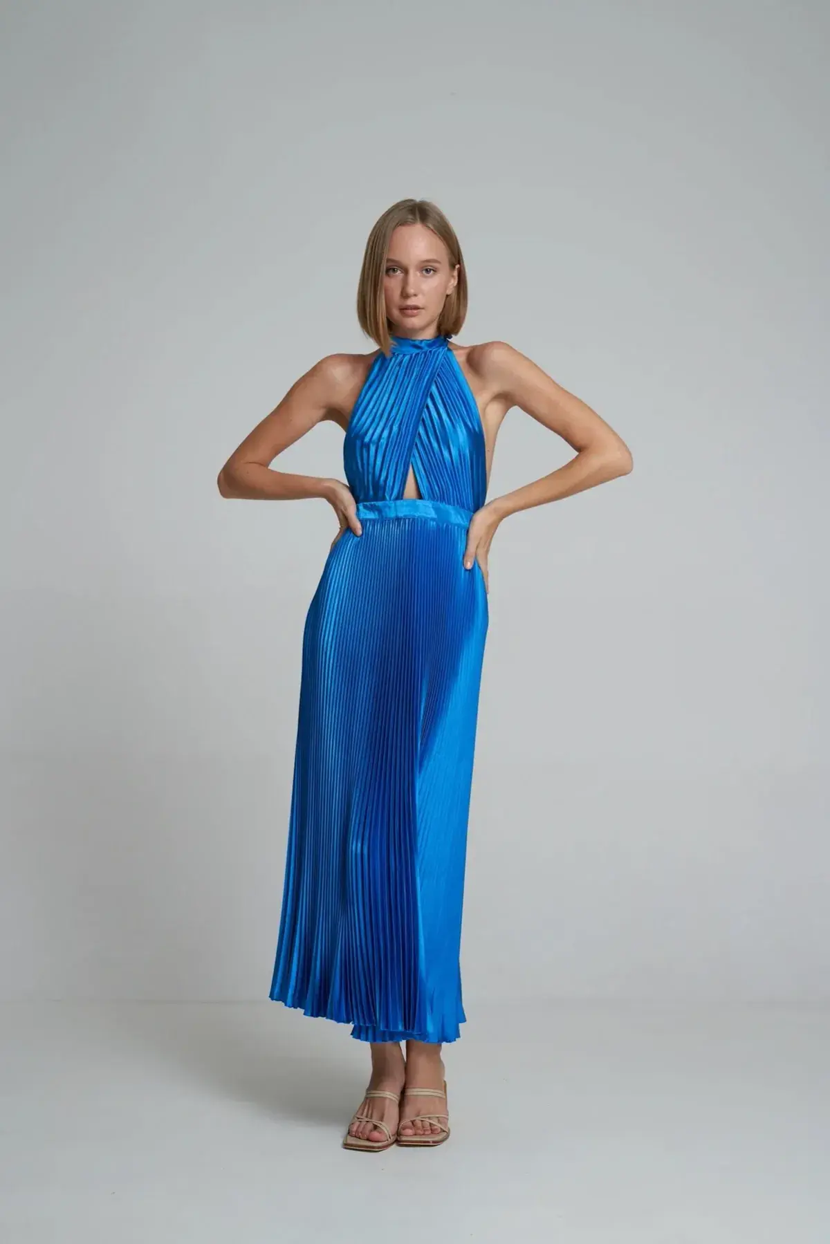 L'Idee renaissance gown in blue Size AU 12 - Image 1