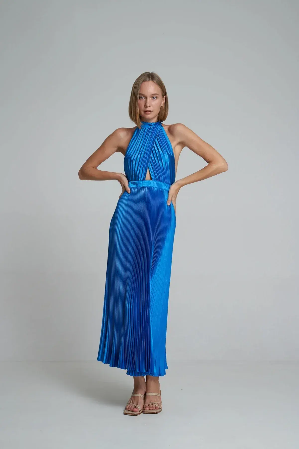 L'Idee renaissance gown in blue Size AU 12 - Image 1