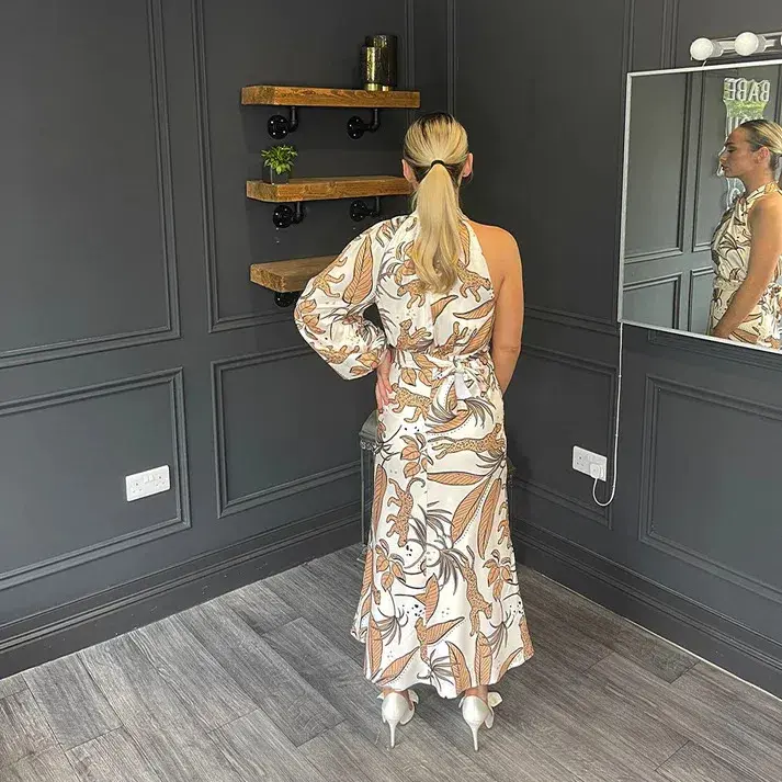 Sheike Cali Jungle Dress White Size AU 10 for rent on The Volte - main image