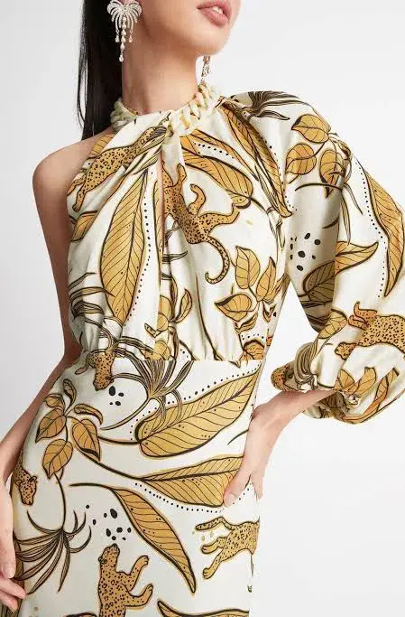 Sheike Cali Jungle Dress White Size AU 10 - Image 4