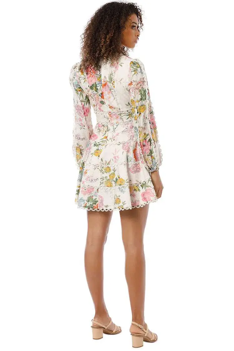 Zimmermann Heathers Flounce Short Dress Floral Size 1 / Au 10  - Image 4