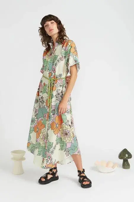 Alemais Farrah Shirtdress Cream Size AU 12 - Image 1