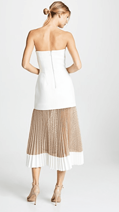 Dion Lee Pink Net Pleat Dress Size 10 - Image 3