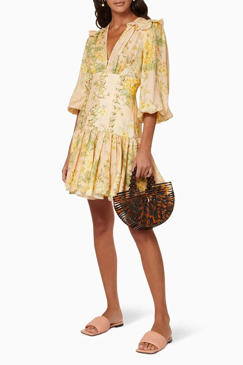 Zimmermann's Amelie Corset Dress Peach 1 / AU 8 - Image 1