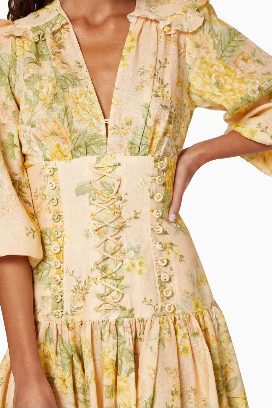 Zimmermann's Amelie Corset Dress Peach 1 / AU 8 - Image 3