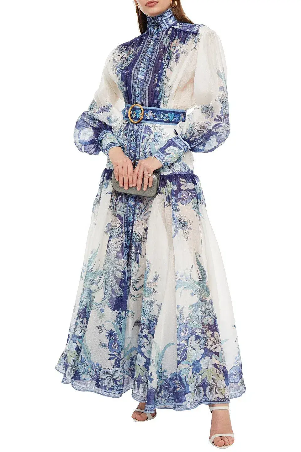 Zimmermann Glassy Billow Dress in Navy Phoenix Blue Size 1 / AU 10 - Image 1