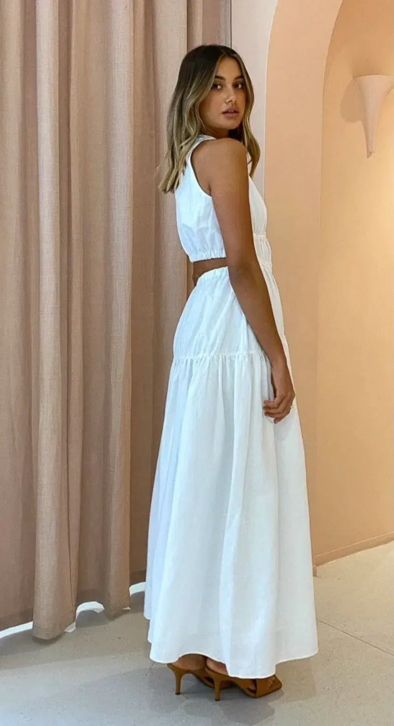 Camilla And Marc Milano Midi Dress White Size AU 6 - Image 2