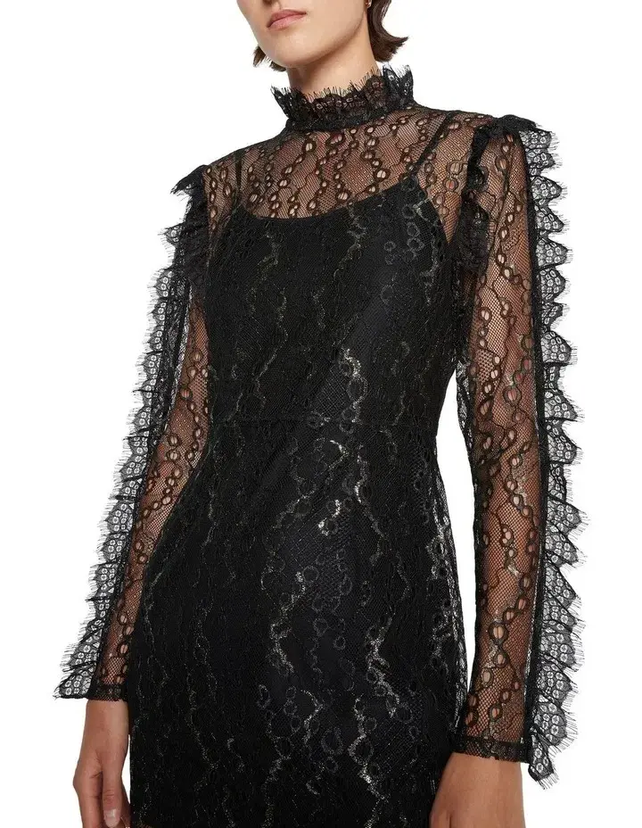 Sass & Bide Another Night Mini Dress Black Size AU 12  - Image 5