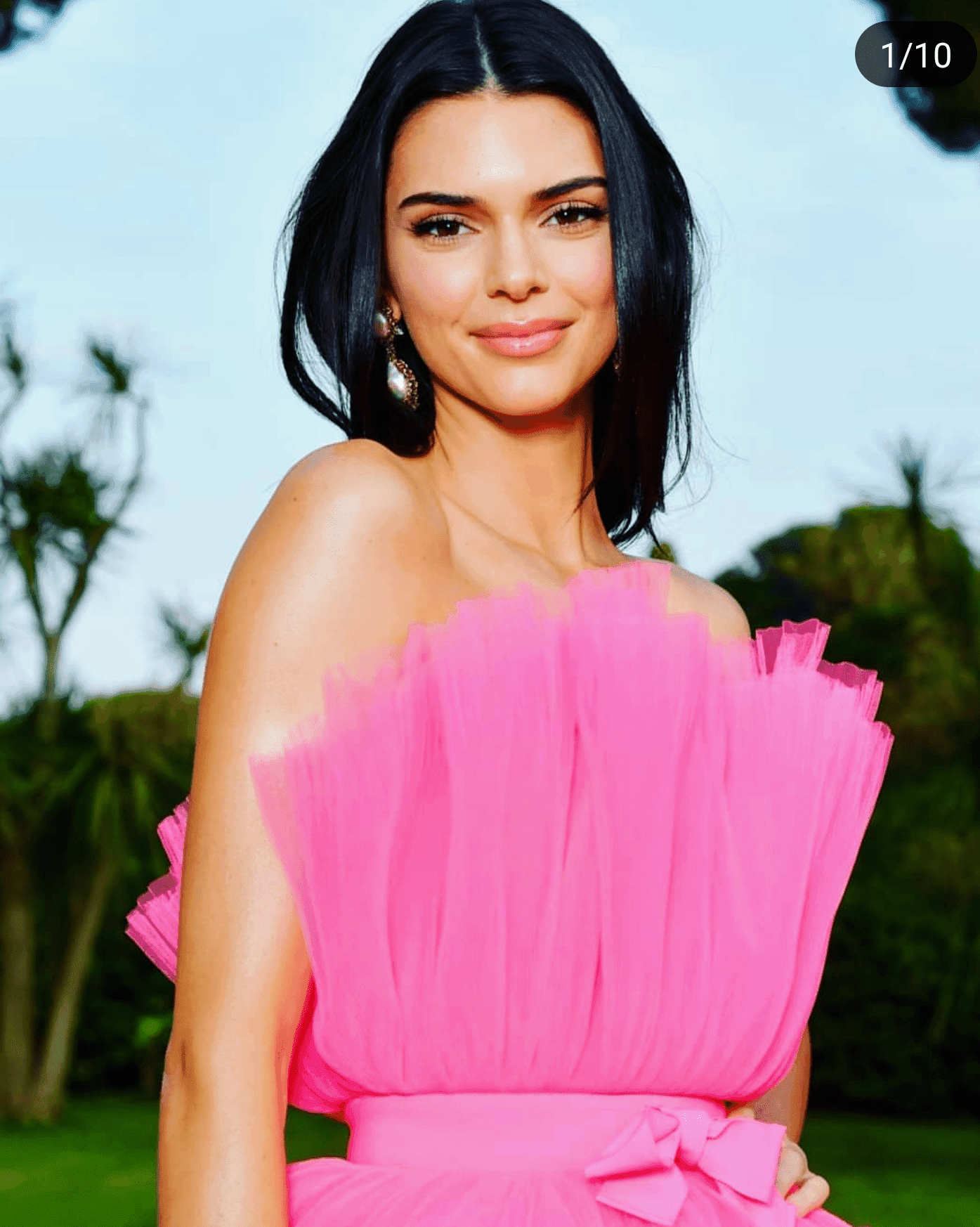 Giambattista Valli Pink Flared Tulle Dress Size 10 - Image 3