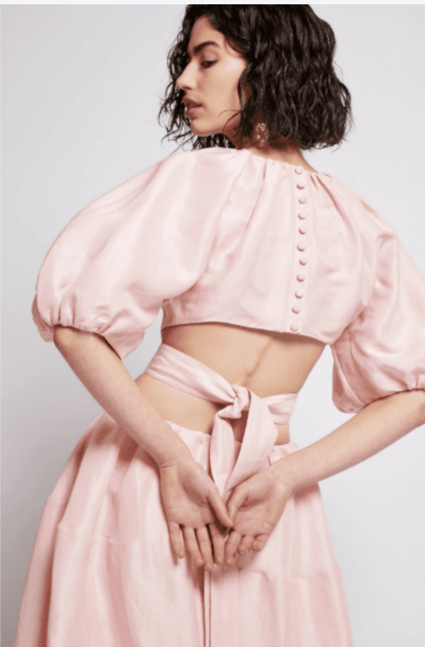  Aje Mimosa Cutout Midi Dress Pink Size 12 - Image 4