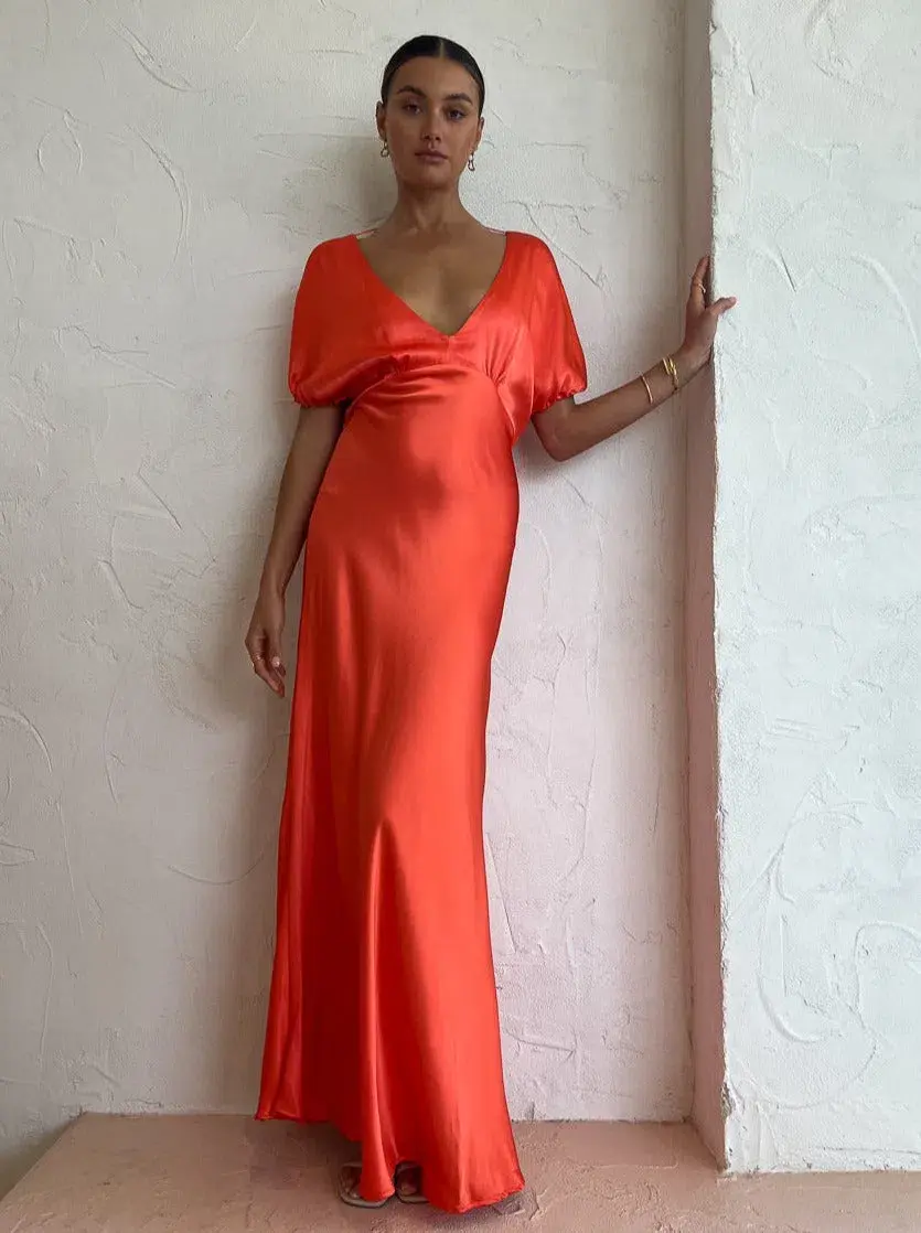 Dominique Healy Adaline Dress in Melon Orange Size 6 - Image 2