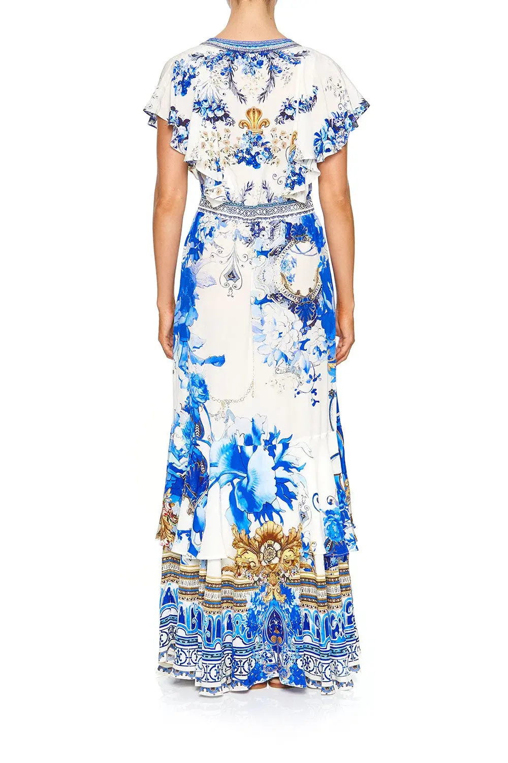 Camilla Saint Germaine Tie Front Maxi Dress with Split Size 8 - Image 4