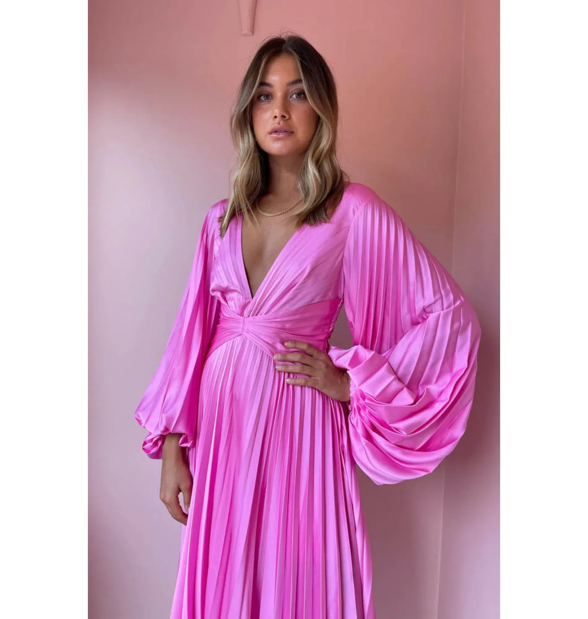 Acler Palms Dress in Confetti Pink Size AU 10 - Image 3