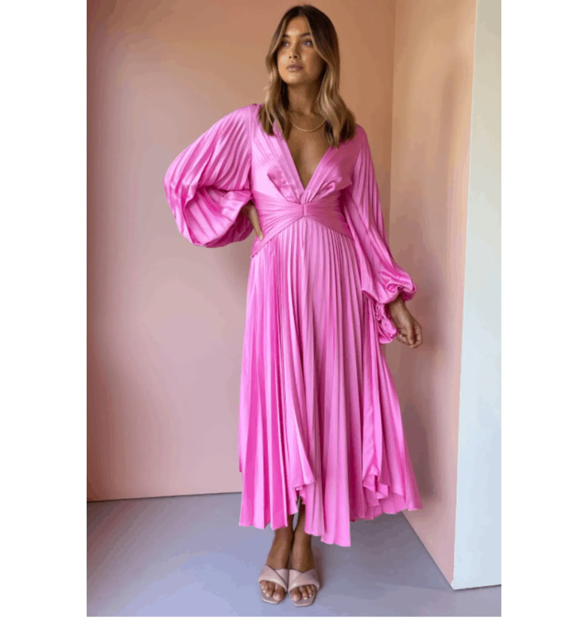 Acler Palms Dress in Confetti Pink Size AU 10 - Image 1