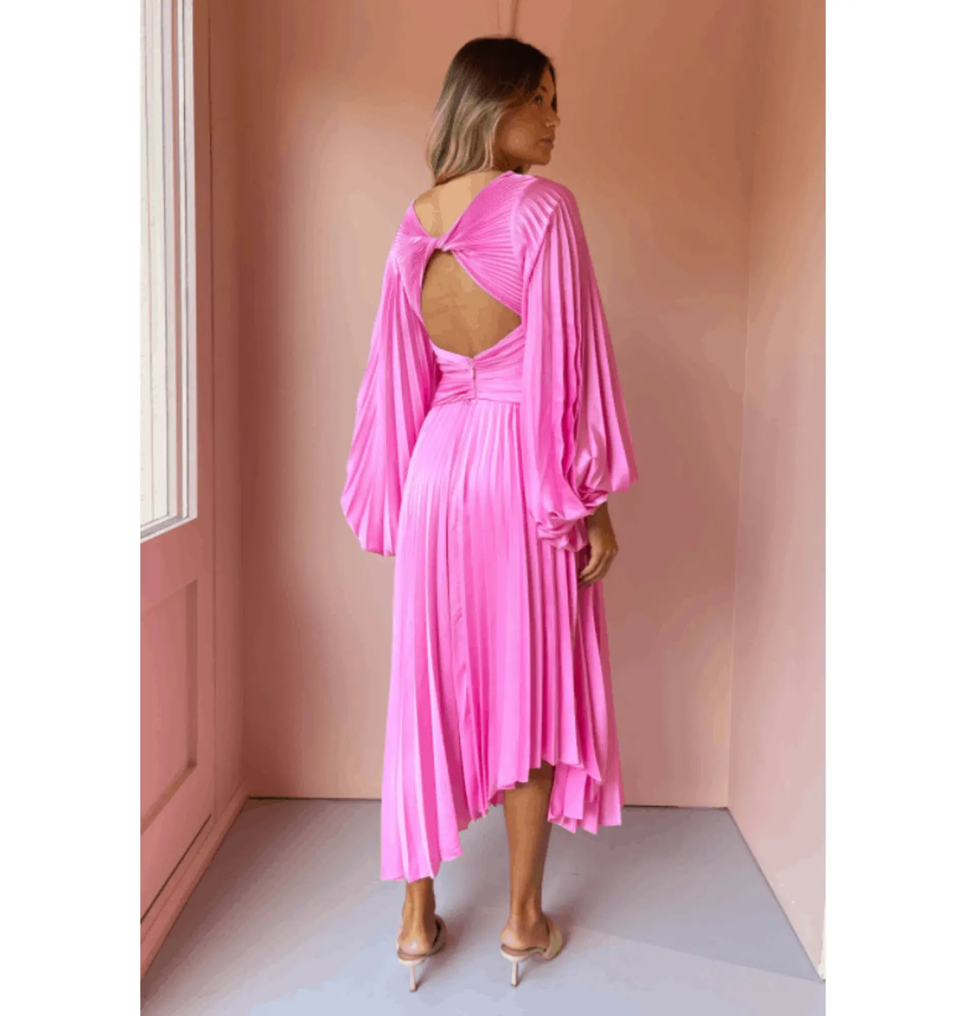 Acler Palms Dress in Confetti Pink Size AU 10 - Image 2