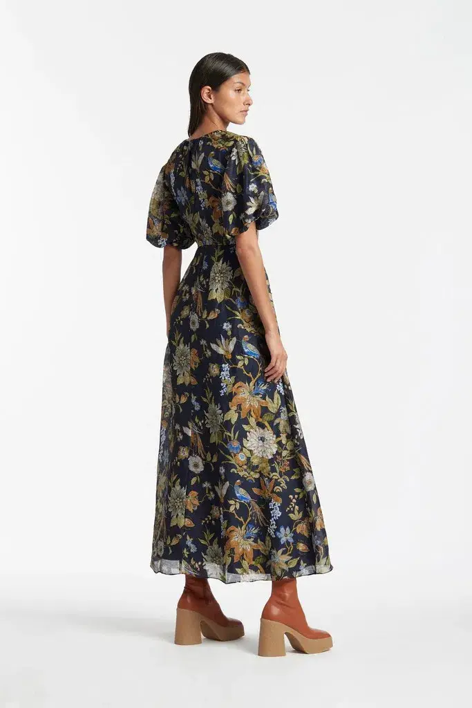 Sir the Label Lilian Puff Sleeve Maxi Dress In Delia Print Size 10 - Image 3