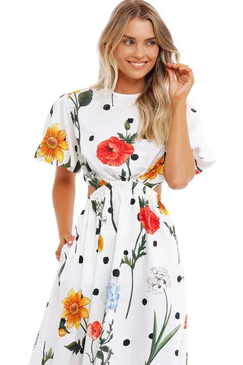 Leo Lin La Flor Dress Floral Size 6 - Image 3