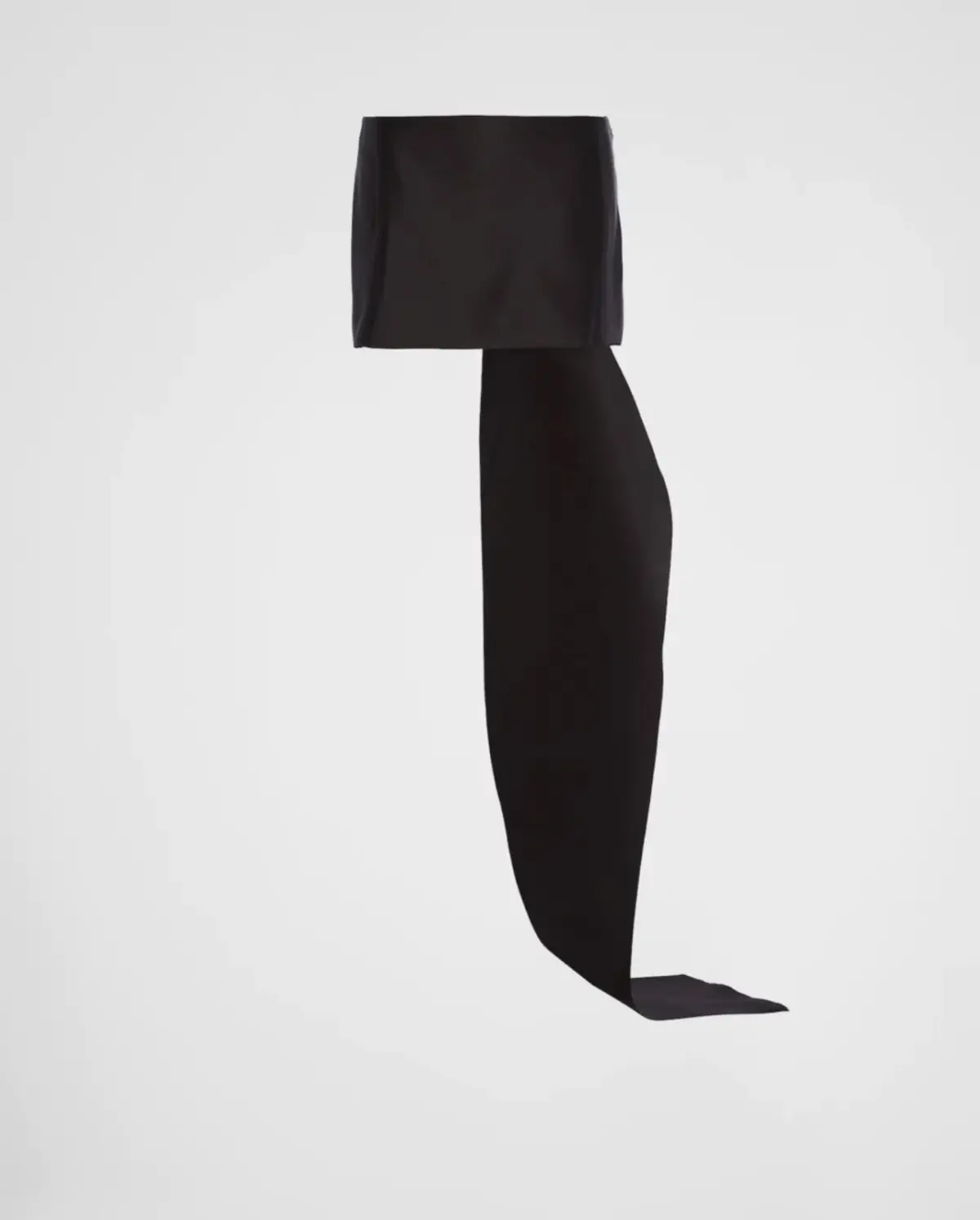 Prada Double Satin Mini Skirt Black Size 36/AU 8 - Image 3